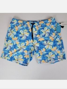 O'Neill NEW Mens XXL Blue Tropical Mashup Volley 7" Quick Dry Swim Board Trunks